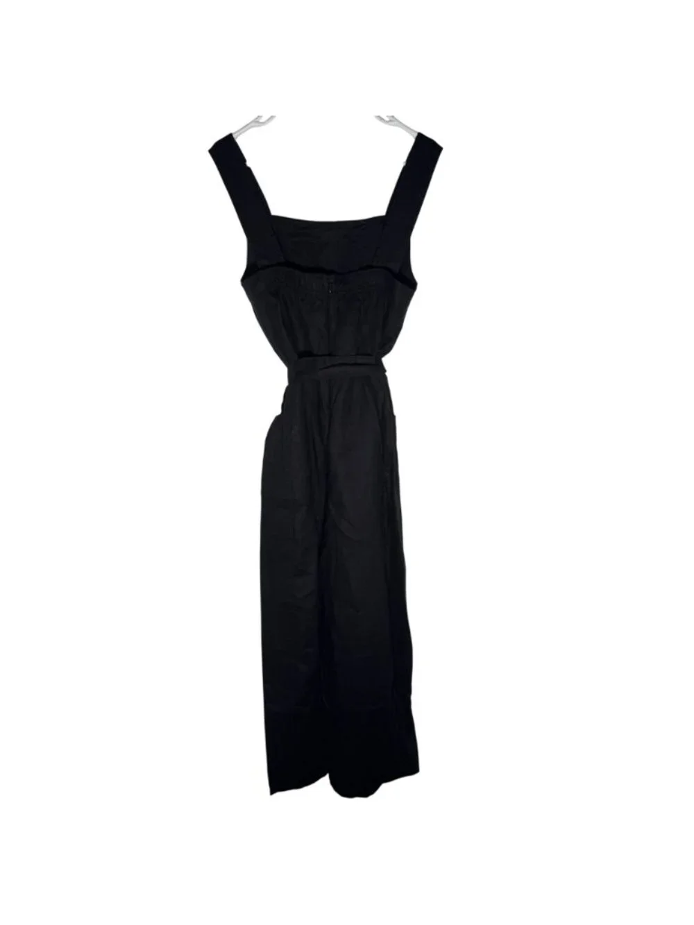 Everlane The Linen Side-Button Jumpsuit Women's Size 6 in Black New With Tags!